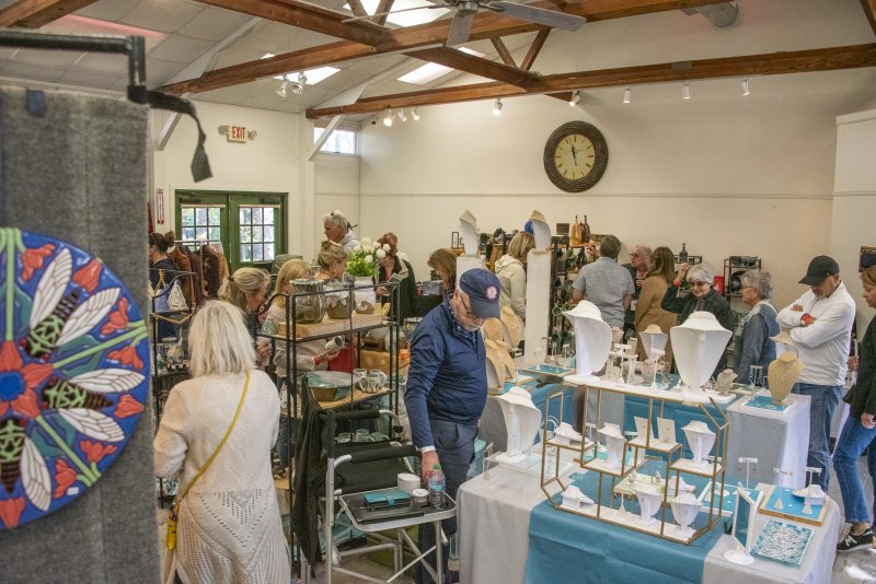 Artisans in the Chambers Studio draw a throng of patrons.